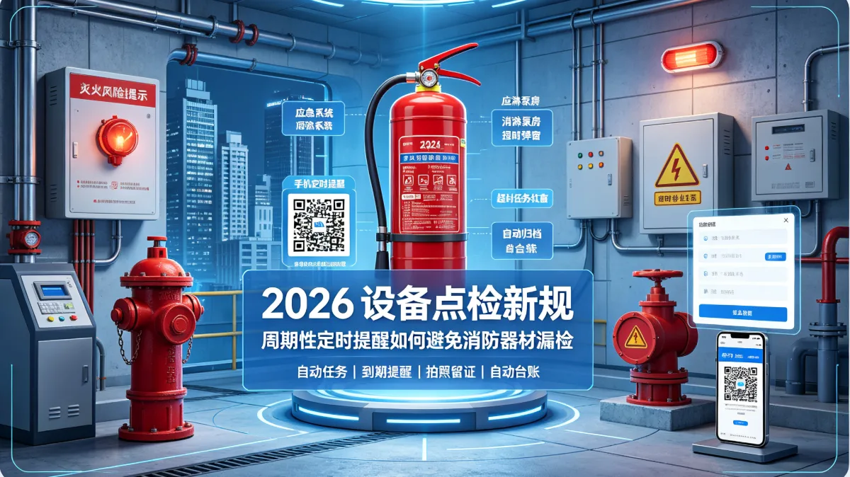 2026设备点检新规：周期性定时提醒如何避免消防器材漏检