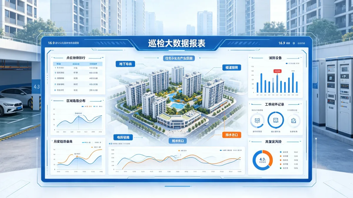 巡检大数据报表可以帮物业分析出哪些高频隐患
