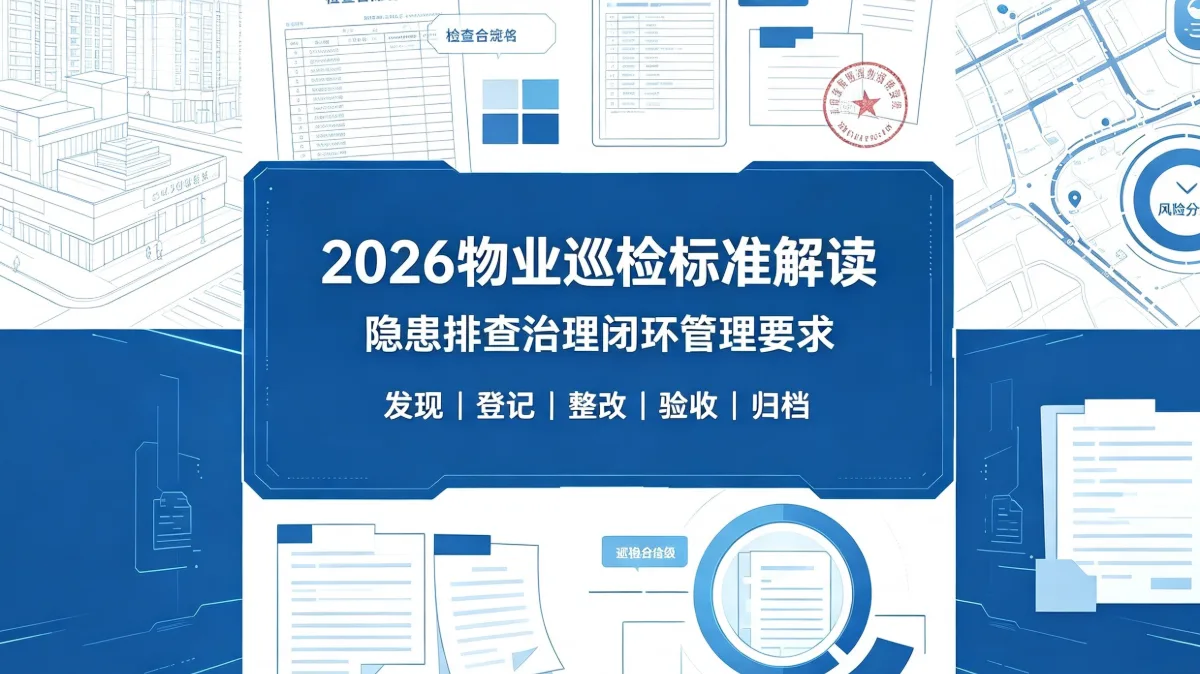 2026 物业巡检新标准：工单闭环取代单纯打卡