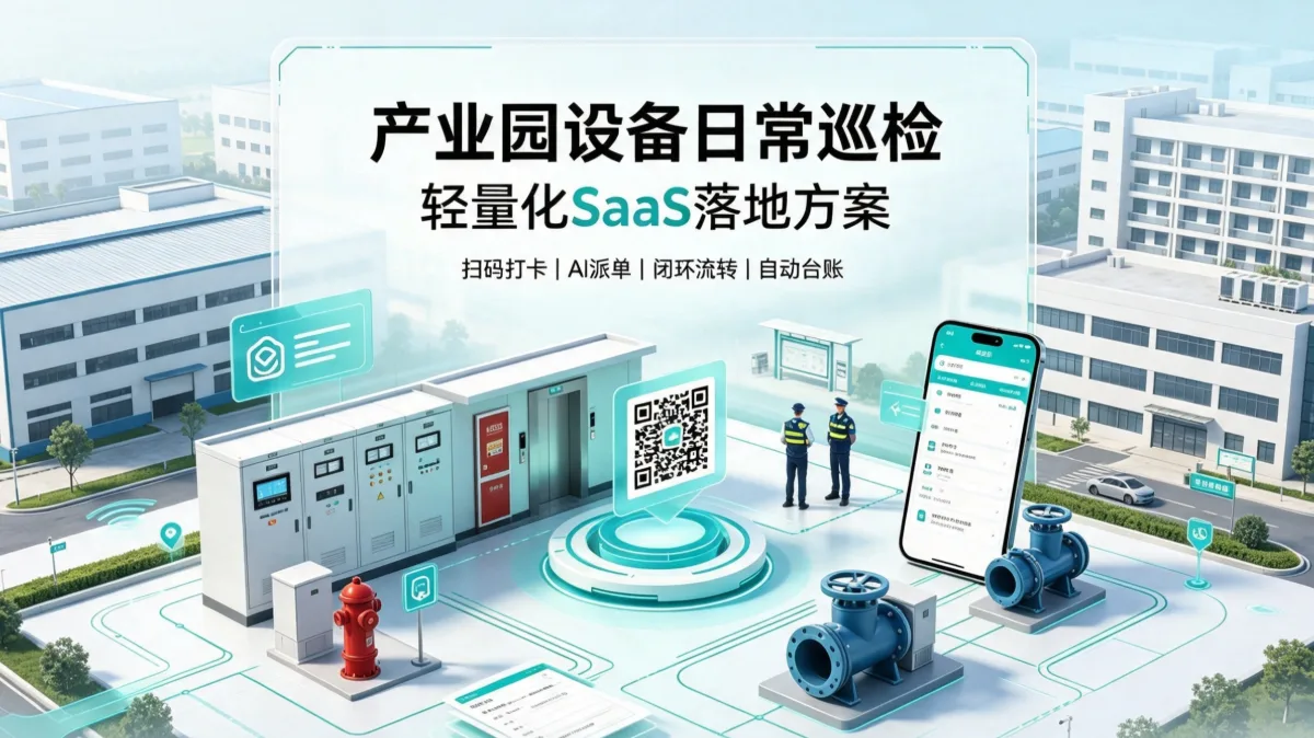 产业园设备日常巡检，轻量化SaaS落地方案