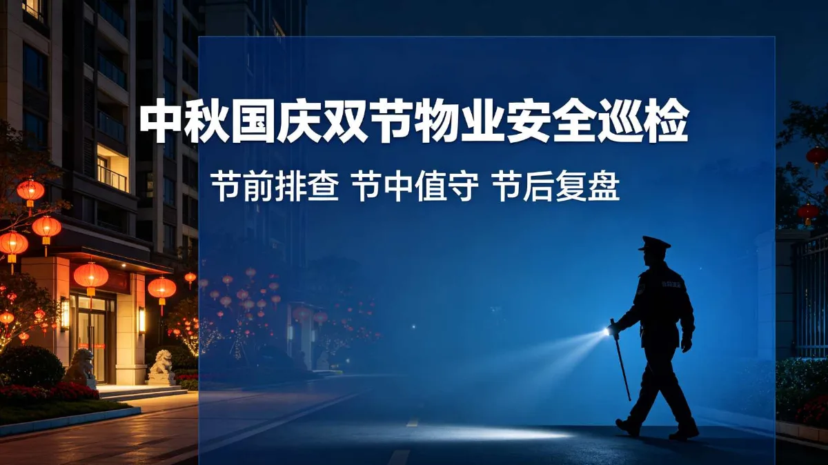 中秋国庆双节物业安全巡检部署：节前排查清单与应急值守方案