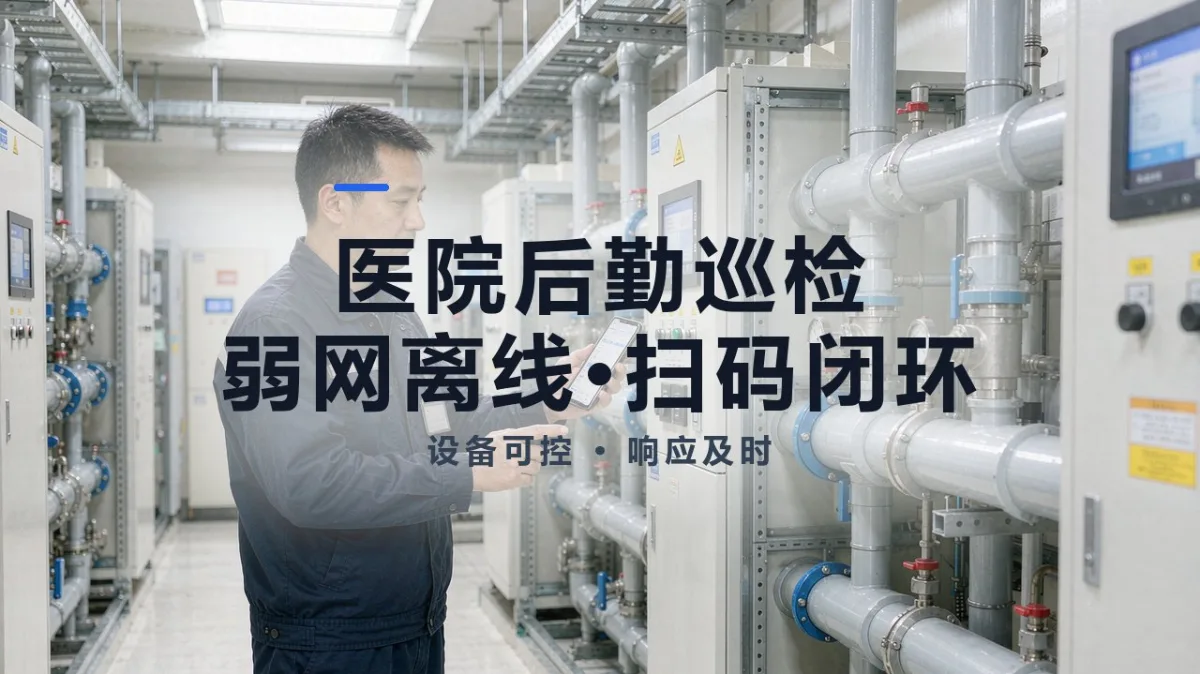 2026 医院院区后勤设备巡检怎么做？弱网离线+扫码报修闭环方案
